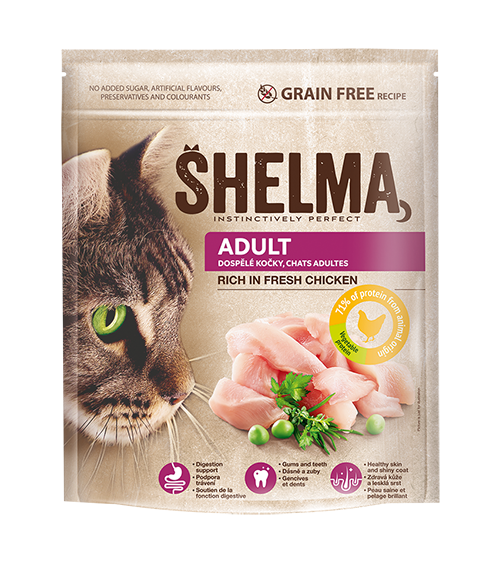 For adult cats rich in fresh chicken