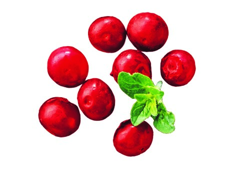 With cranberries, natural source of antioxidants